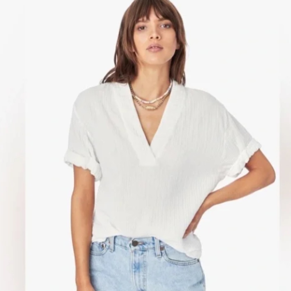 XIRENA AVERY TOP WHITE SIZE S